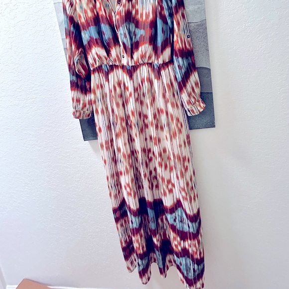 Long Sleeve Button Front Maxi Dress - Picture 3 of 10